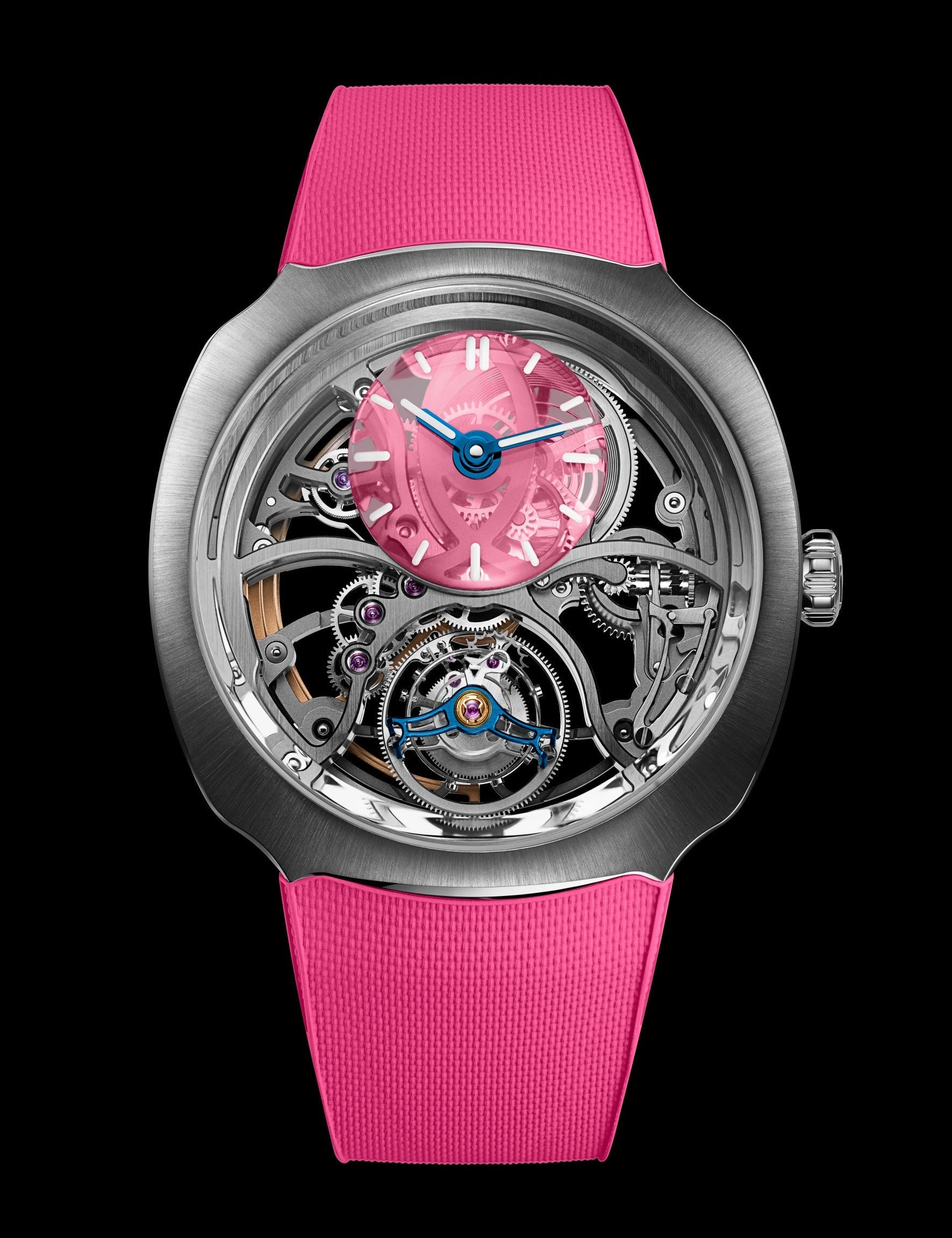 Cylindrical Tourbillon Skeleton Alpine Limited Edition - Pink Elegance - WATCHESPEDIA