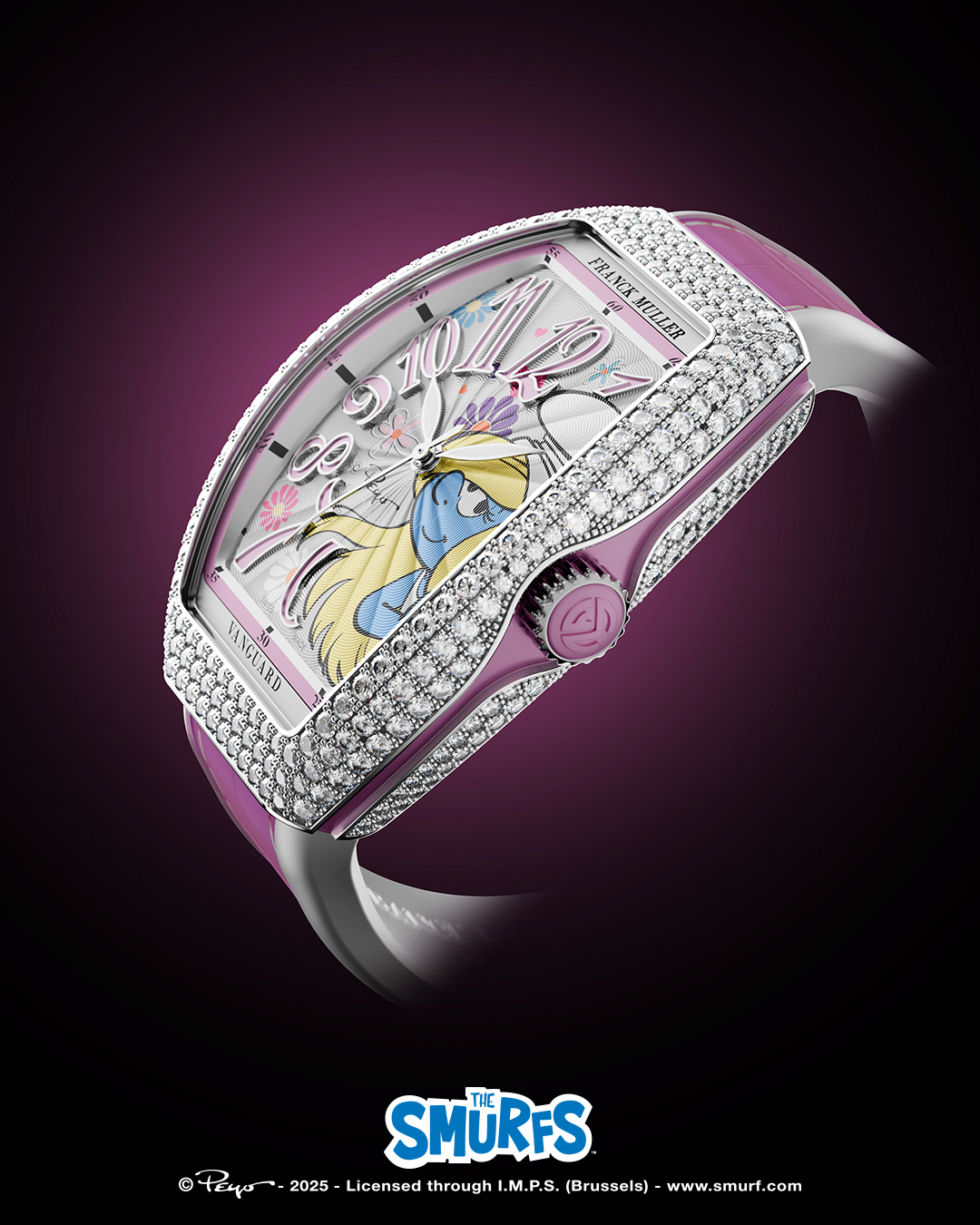 SMURFETTE PINK FLOWERS DIAMOND