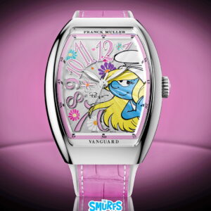 SMURFETTE STEEL PINK FLOWERS