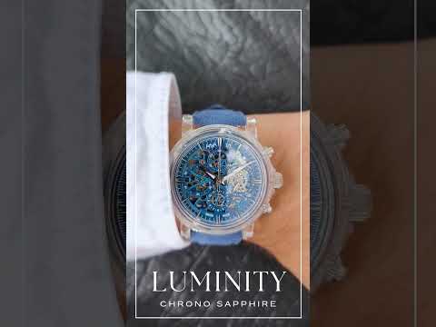 Luminity Chrono Sapphire Full Skeleton Blue #swissmade #watch #sapphire #skeleton #chrono