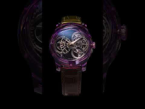 Purity Wavy HMS Chameleon Purple & Green #swissmade #watch #sapphire #skeleton