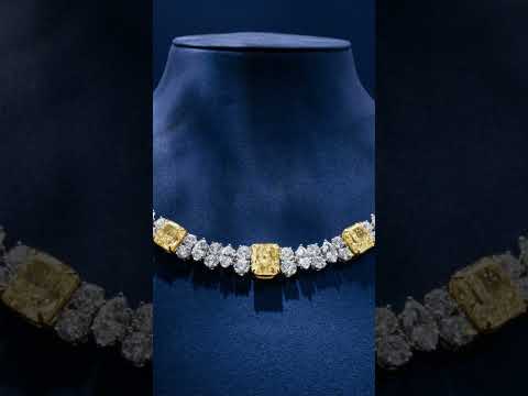 Rare Treasures - Yellow Diamond and Diamond Necklace by Harry Winston