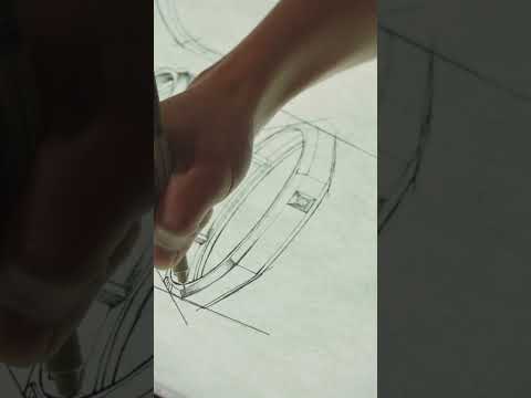 Recognizable shape of Moderniste #MessikaModerniste #diamond #jewellery #craft #gold #drawing