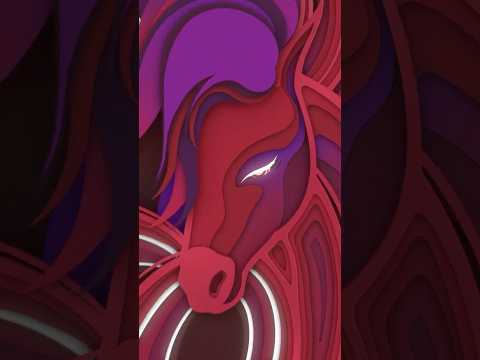 The Year of the Horse breaks free in paper-cut relief #messika #animation #yearofthehorse