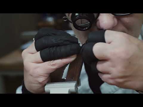 Hand-finishing the Classic Origin's escapement bridge