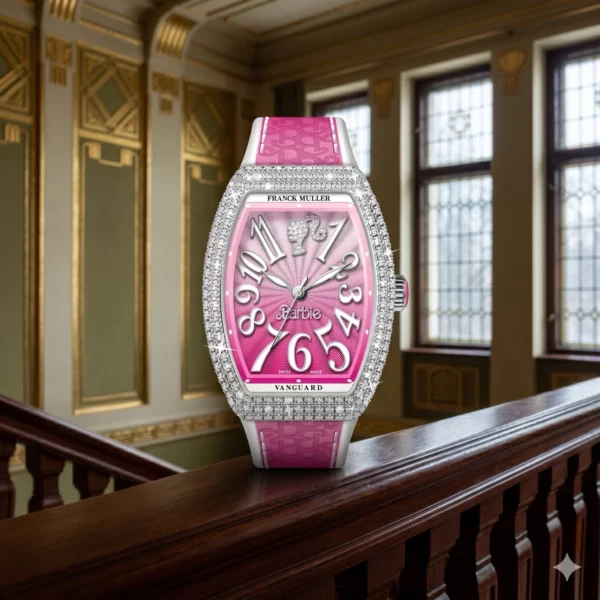 Franck Muller Vanguard Barbie Pink Diamond limited edition watch — view 3