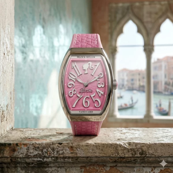 Franck Muller Vanguard Barbie Pink Steel limited edition watch — view 3