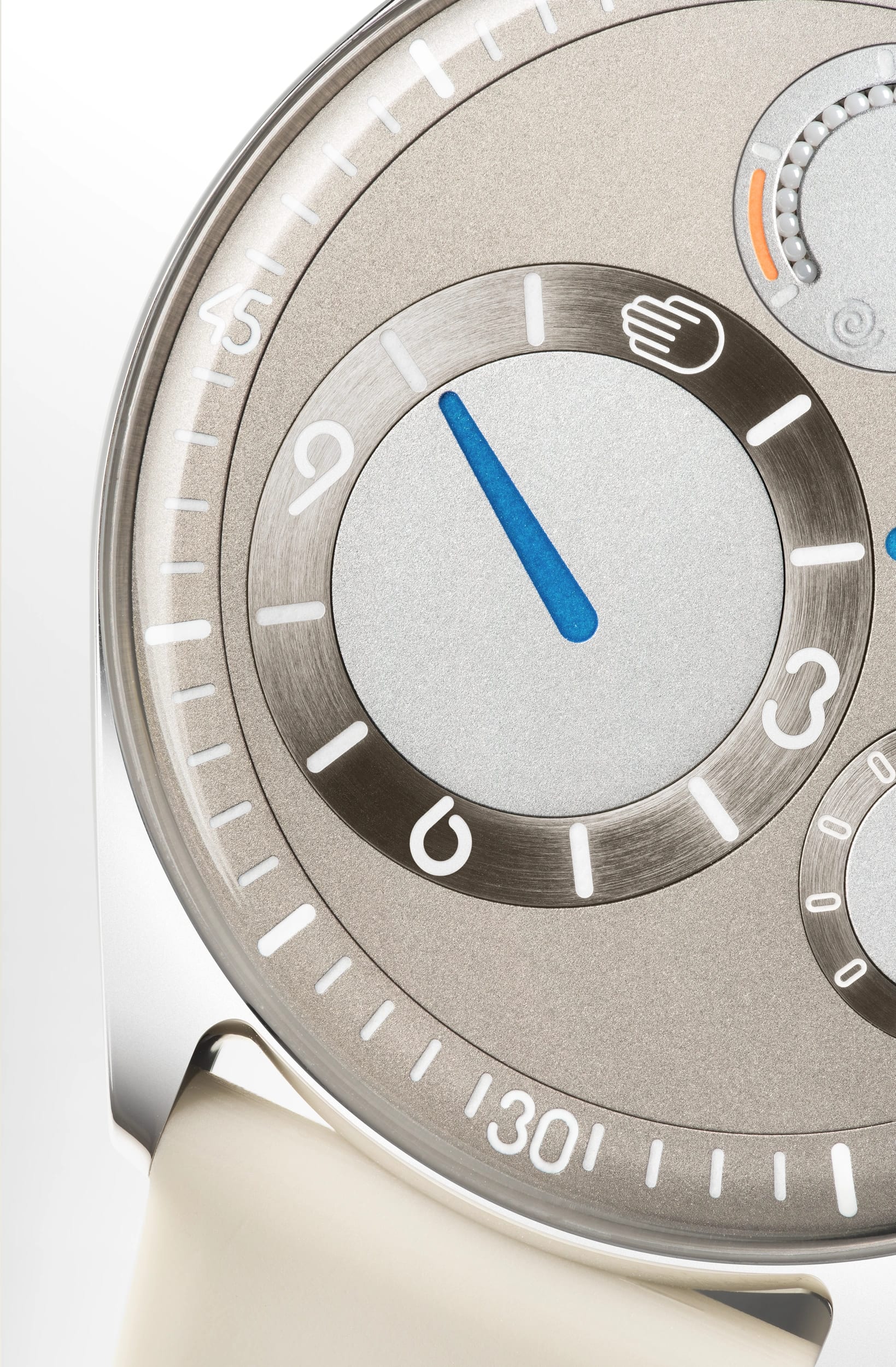 Caseback view of the Ressence TYPE 11 highlighting the RW-01 movement and viewing window