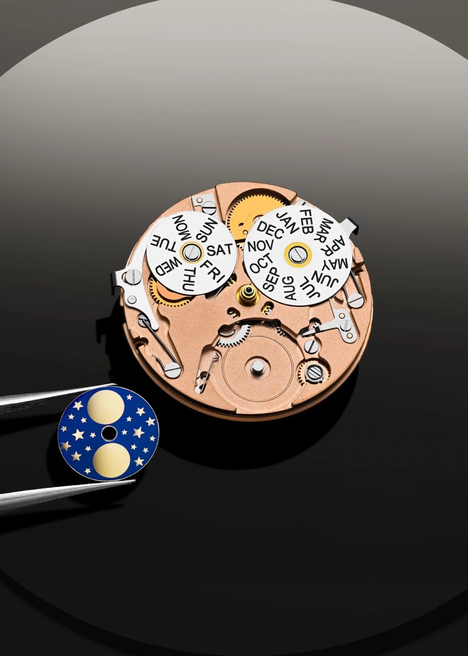 Favre Leuba 1737 Triple Calendar with sunray dial and triple calendar display