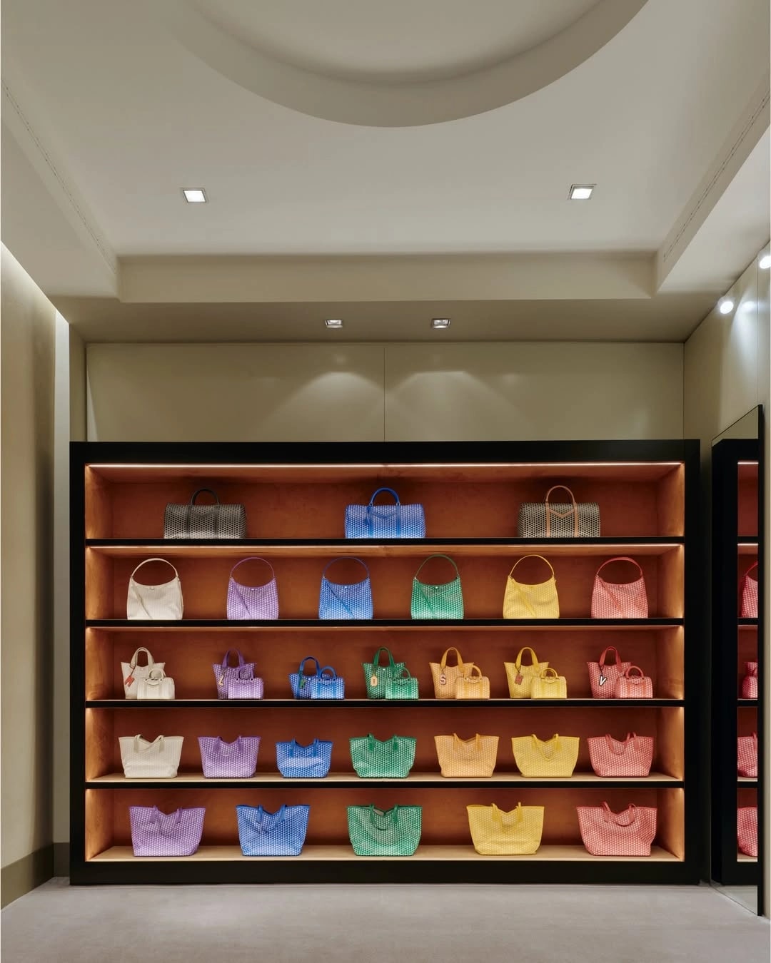 Artistic reinterpretation of a Moynat trunk within the Milan boutique