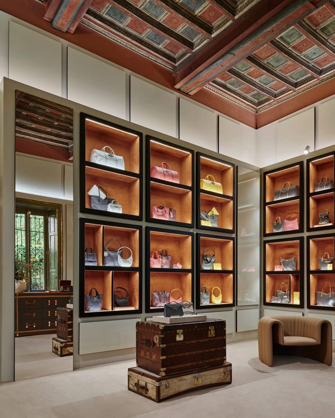 Moynat Milan boutique interior during Design Week 2026