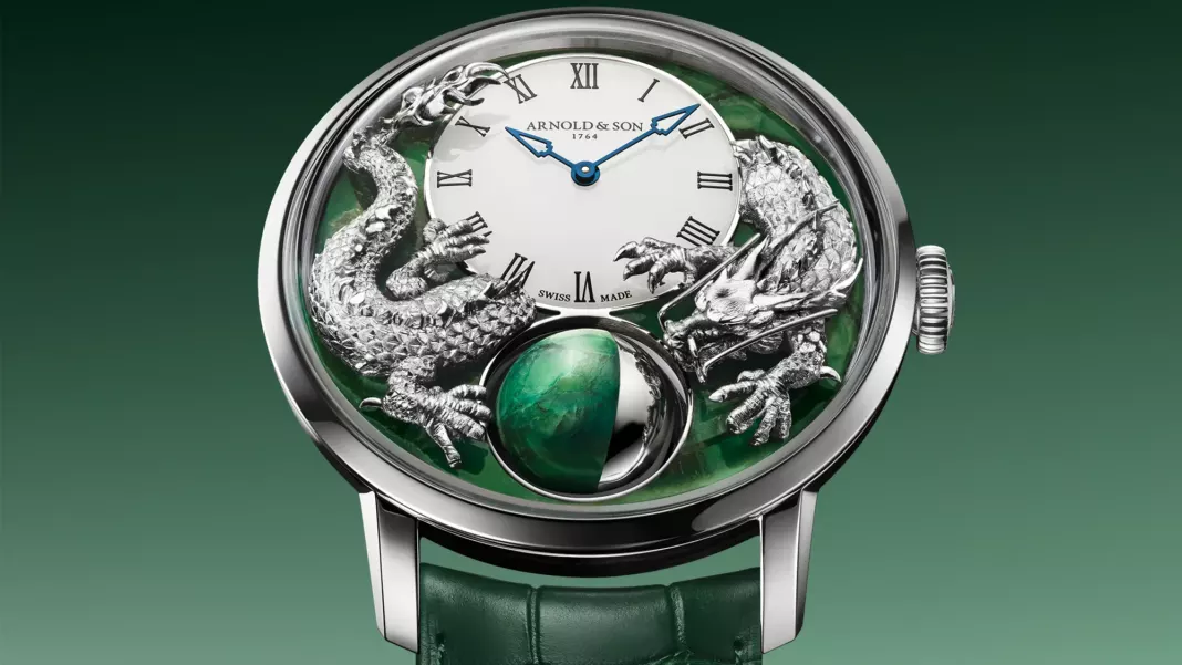 ARNOLD & SON - Luna Magna Platinum Dragon and Verdite