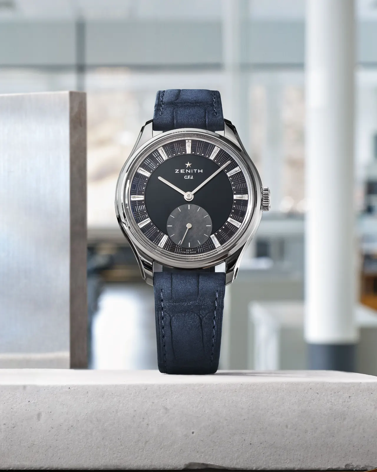 Zenith G.F.J. tantalum case with baguette diamond indexes and black onyx dial, 20-piece limited edition 2026