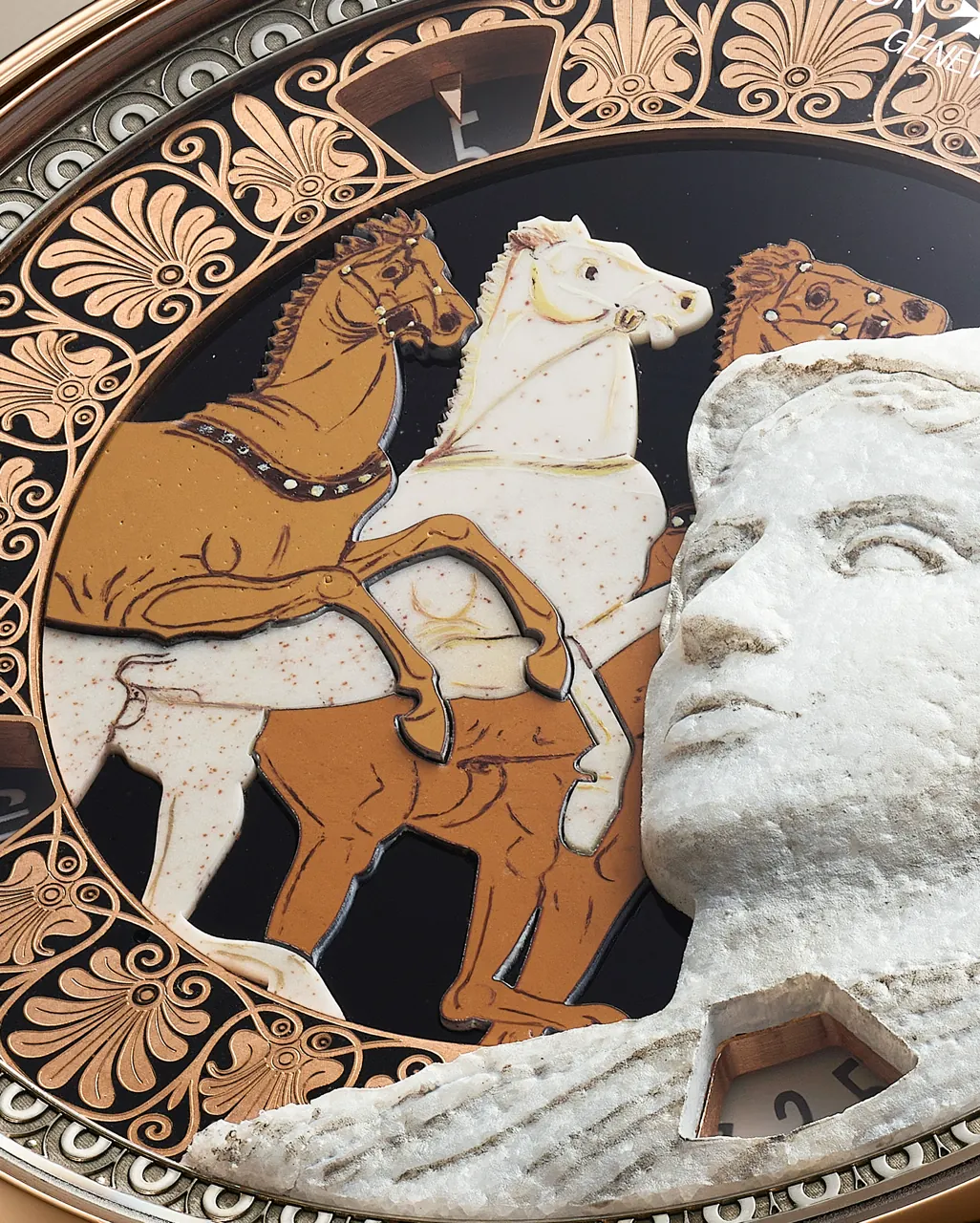 Vacheron Constantin Métiers d'Art Tribute to Great Civilisations Buste d'Akhénaton dial with glyptic limestone sandstone applique