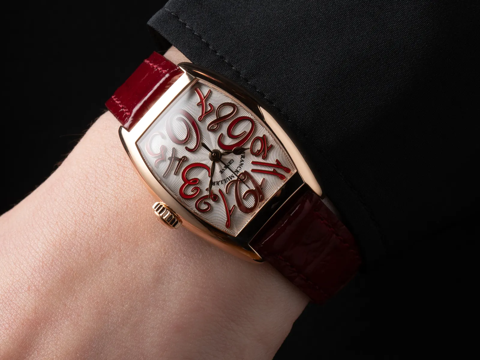 Franck Muller Cintree Curvex Color Medley vibrant color dial variation detail