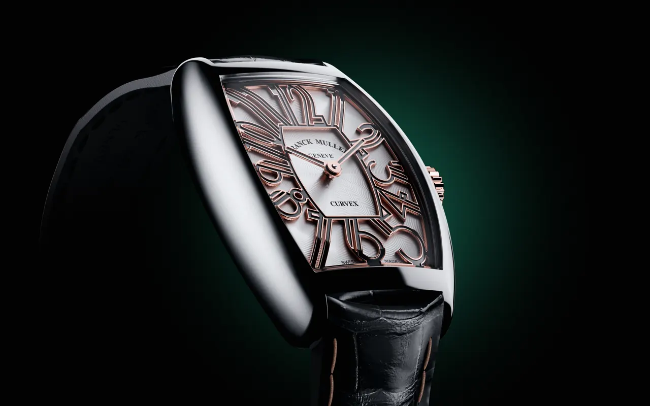 Cintrée Curvex Gatsby rose gold case profile highlighting flowing tonneau curves