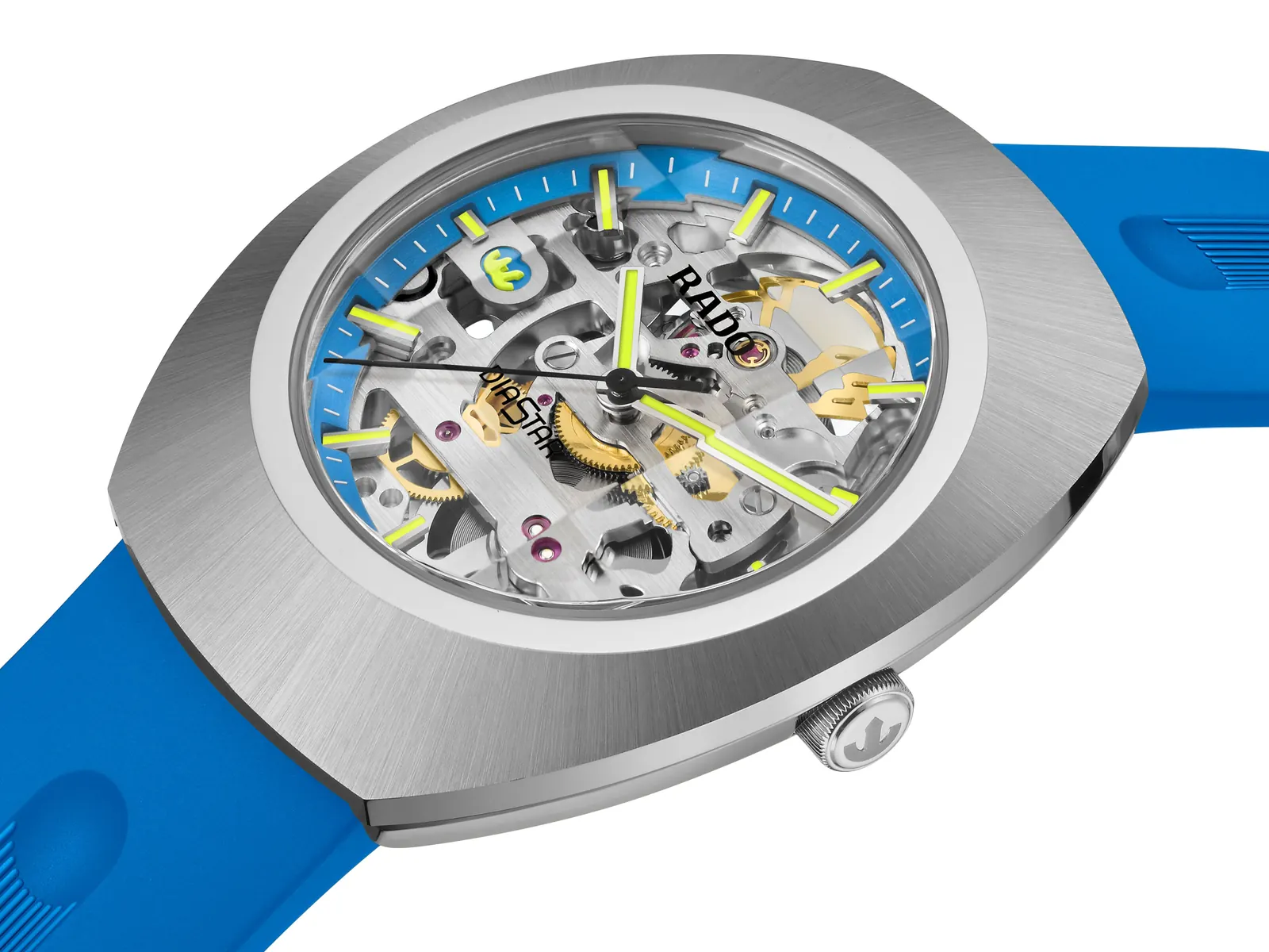 Rado DiaStar Original Skeleton Limited Edition green and gold edition with red Super-LumiNova highlights