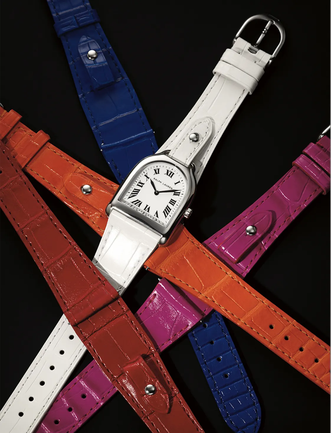 Ralph Lauren Stirrup Bangle Watch bangle bracelet detail close-up