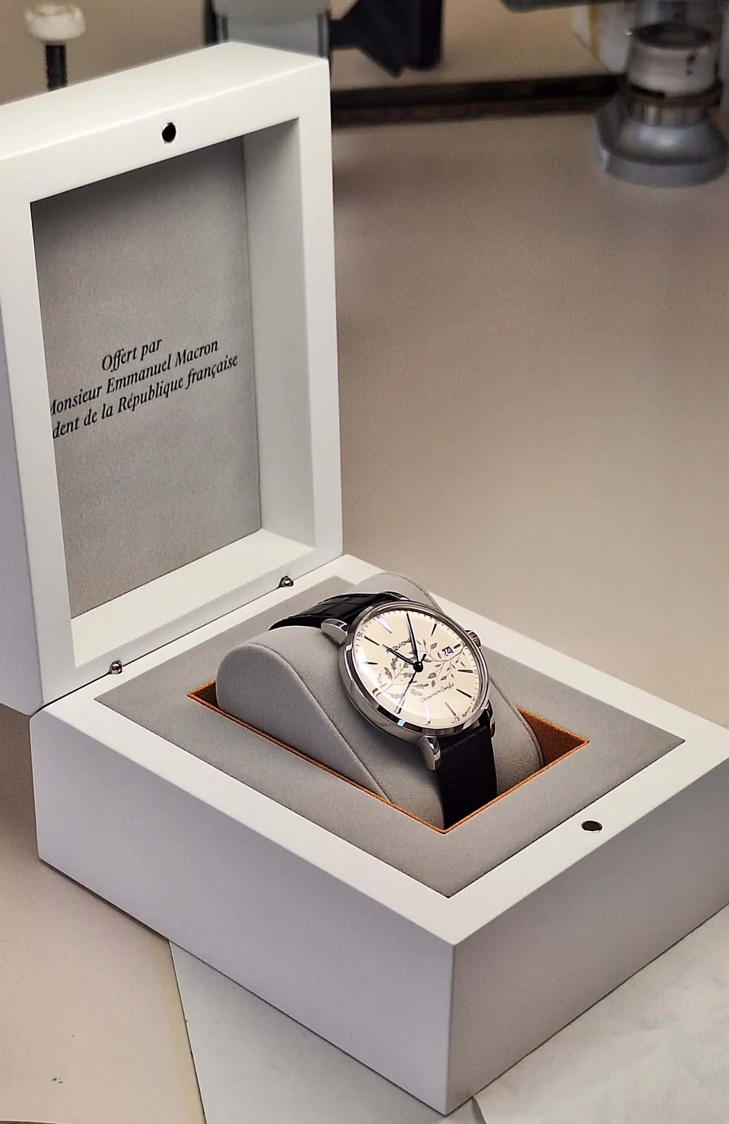 Pequignet Attitude Impériale caseback with sapphire display and RF monogram oscillating weight