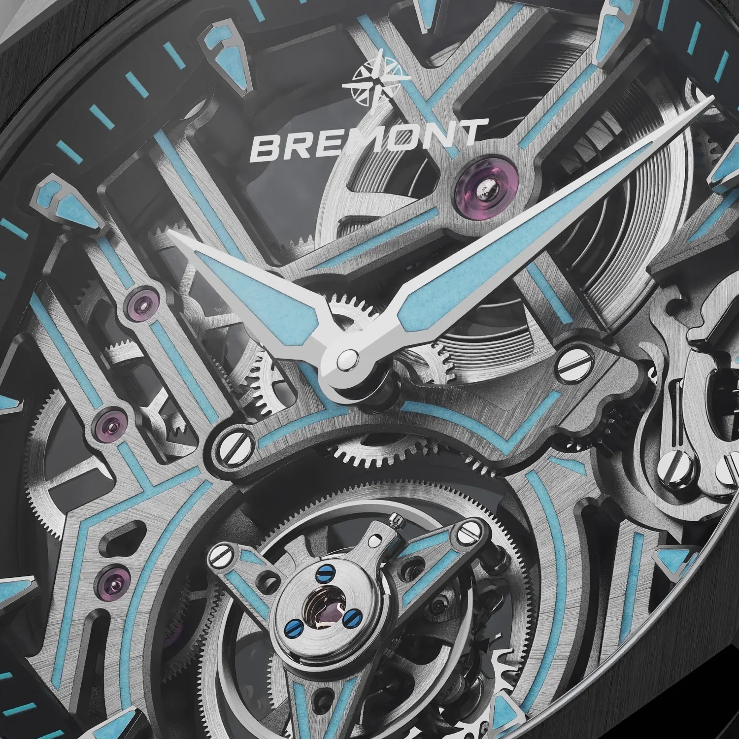 Bremont Supernova Tourbillon 41mm case side profile showing DLC-coated middle and black ceramic bezel