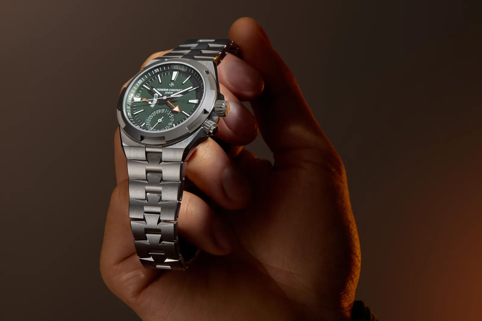 Overseas Dual Time Cardinal Points four dial colours compass directions titanium bracelet