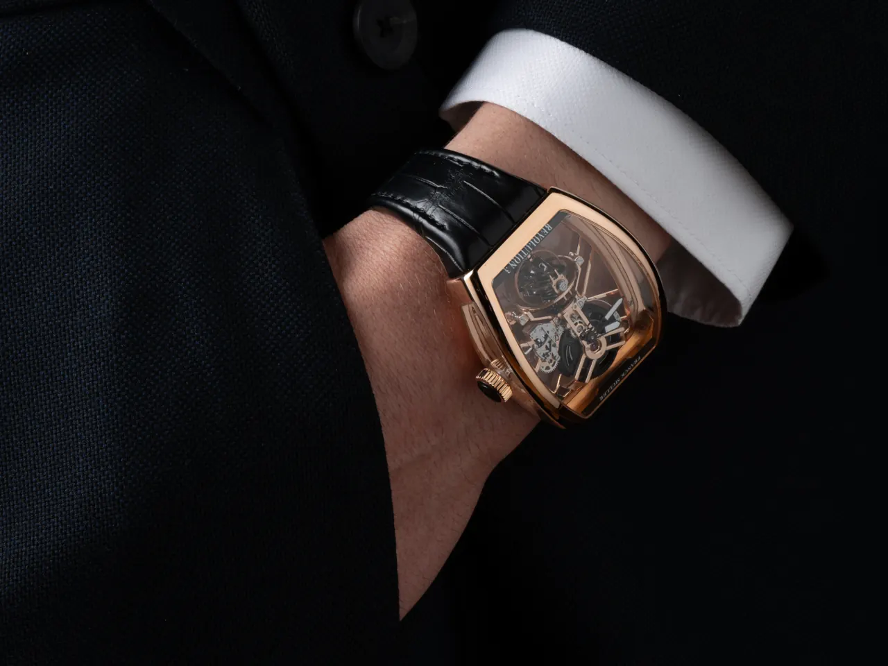 Franck Muller Vanguard Aero Revolution 3 Skeleton MVT 2031-VS movement close-up