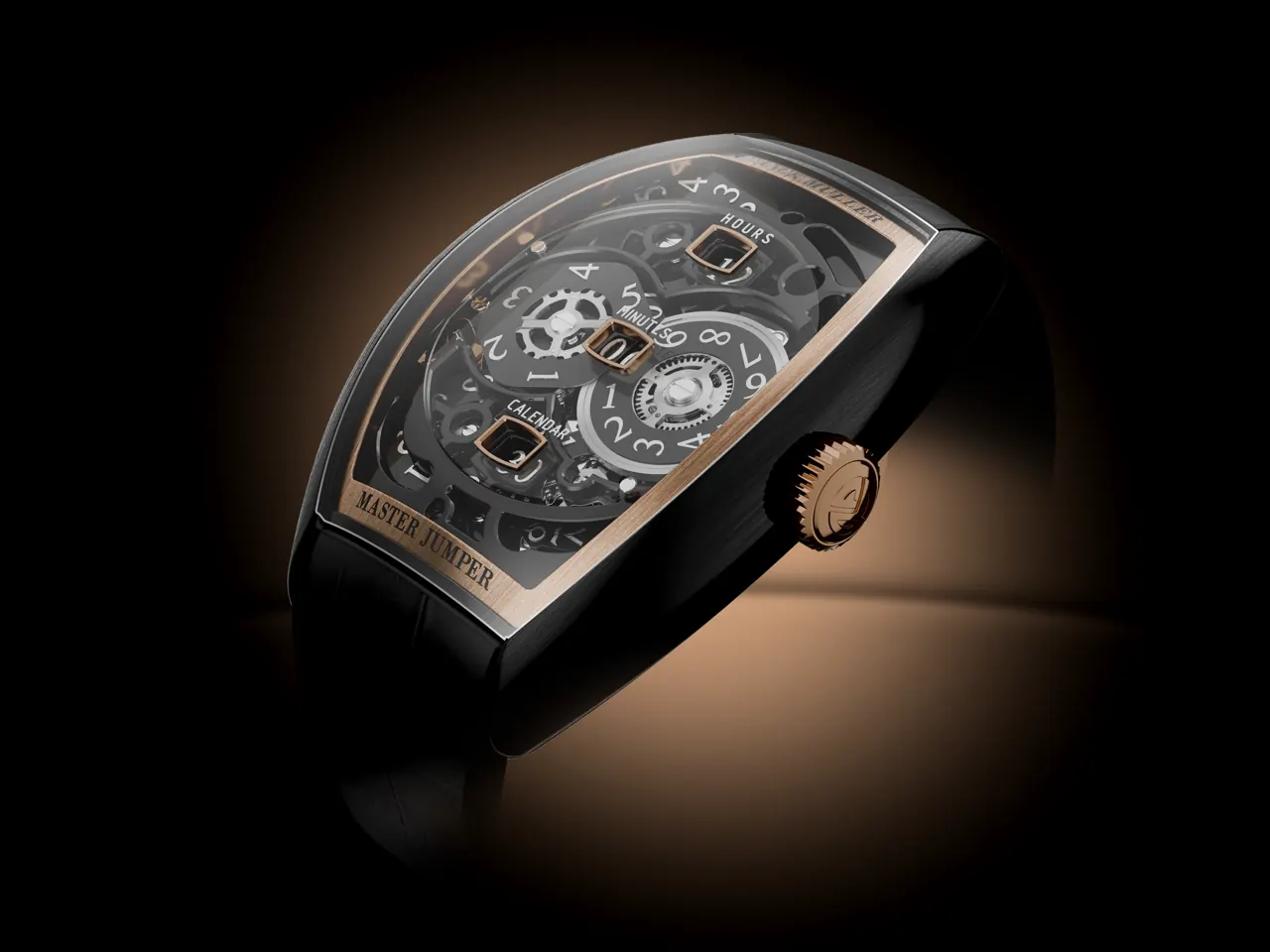 Franck Muller Curvex CX Master Jumper Skeleton sapphire crystal and case profile