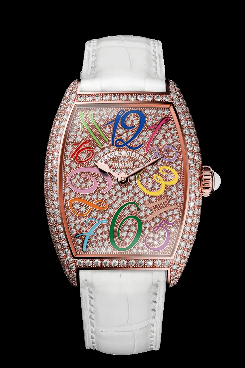 Franck Muller Cintree Curvex Color Medley 18k rose gold case profile