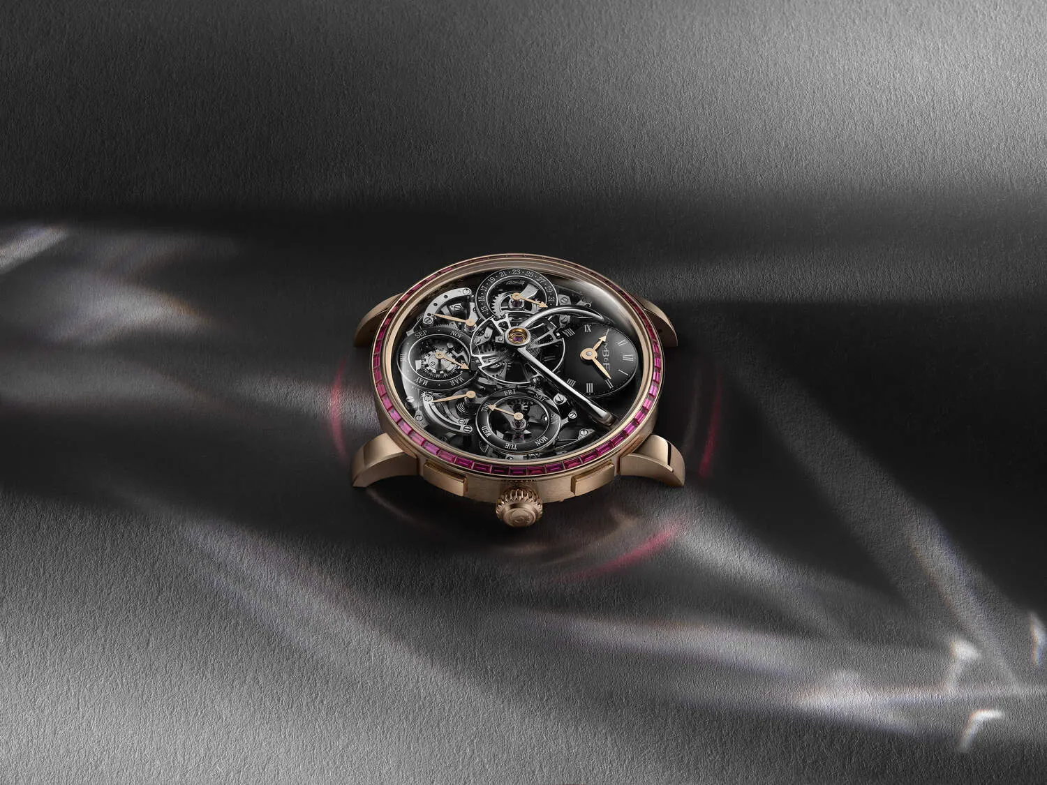 MB&F LM Perpetual Chromatic red ruby edition in 18k red gold