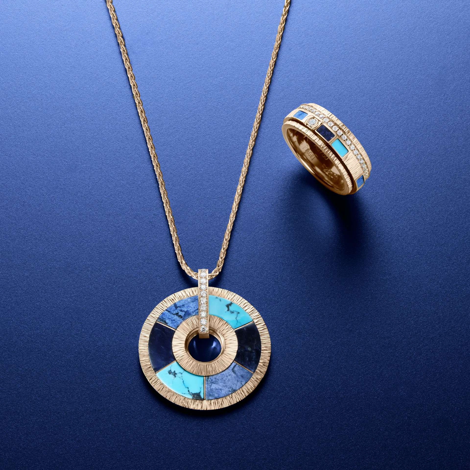 Piaget Possession Vibrant Palace bracelet and medallion collection in blue ornamental stones