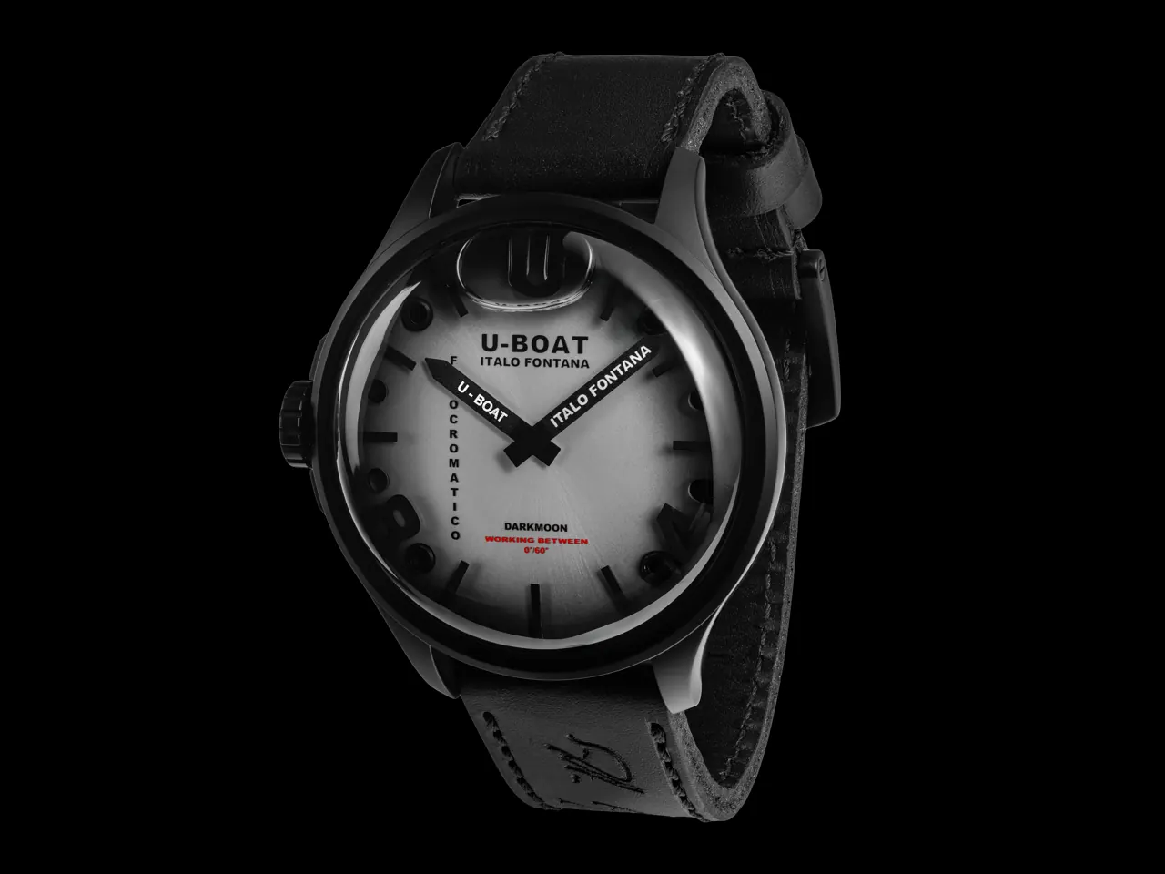 U-BOAT Darkmoon KAMA green dial variant with Tuscany leather strap detail