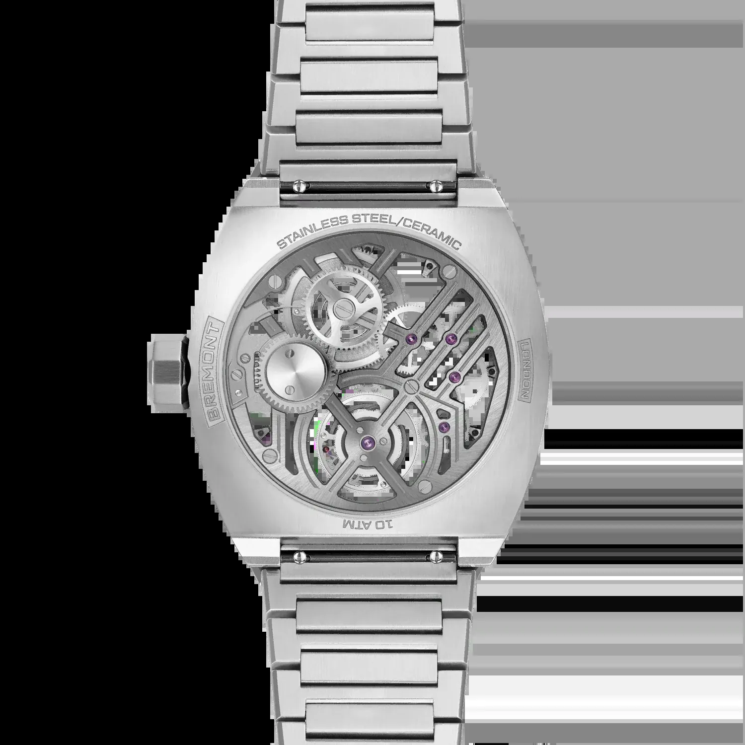 Bremont Supernova Tourbillon flying tourbillon cage at 6 o'clock with sunray effect dial