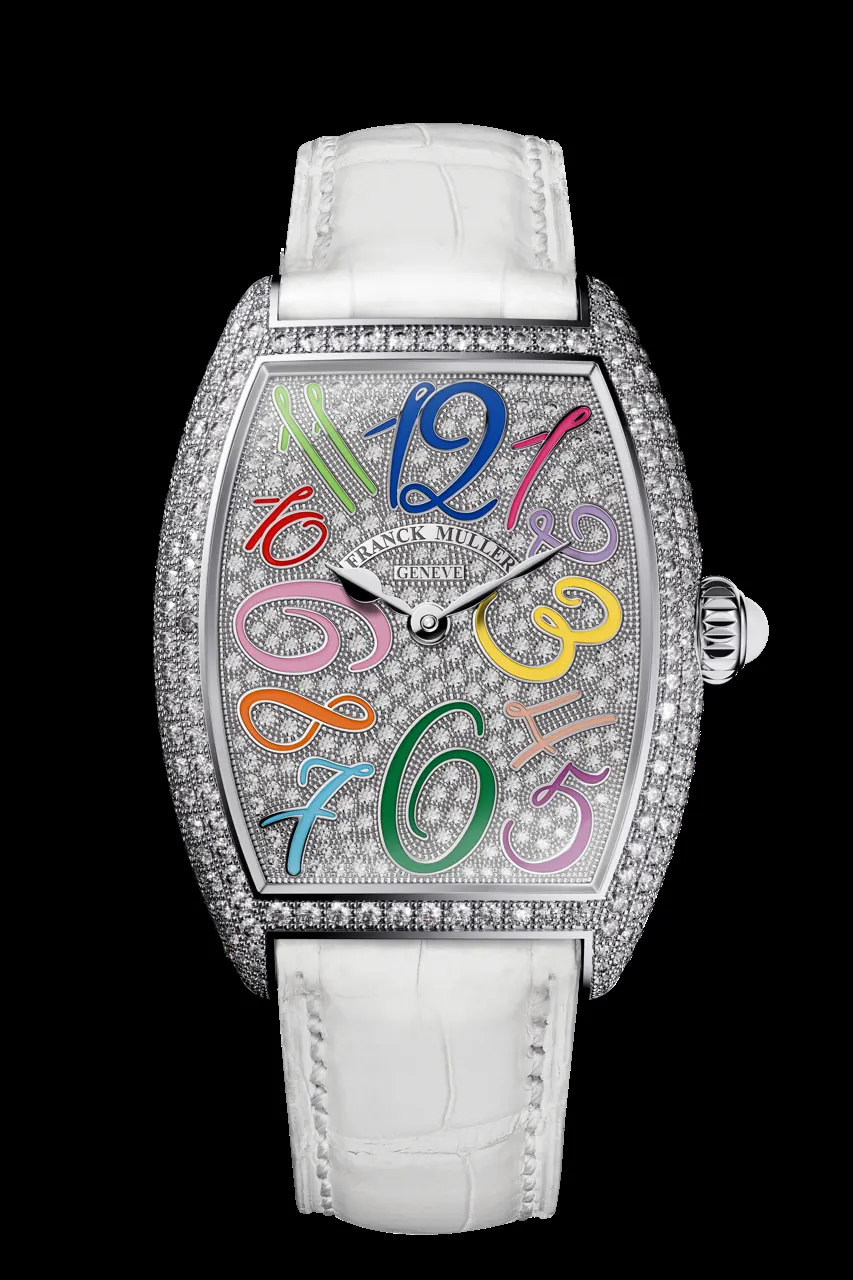 Franck Muller Cintree Curvex Color Medley open-back movement view