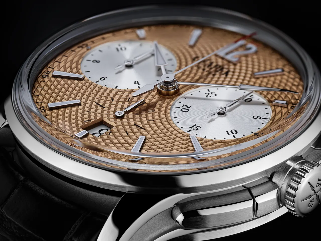 Czapek Calibre 10 movement with central jumping hour display and peripheral minutes disc