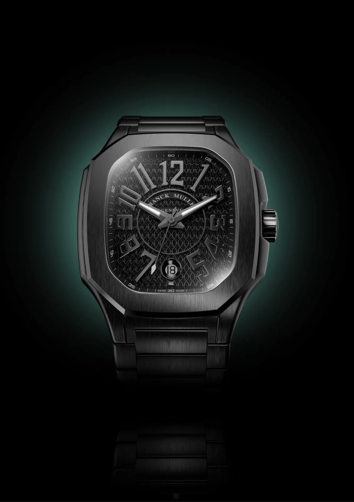 Franck Muller Imperium Block openworked lugs and metal bracelet integration