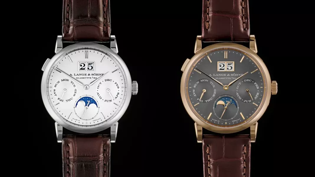 A. LANGE & SÖHNE - SAXONIA ANNUAL CALENDAR in 750 pink gold and 750 white gold | A. Lange & Söhne
