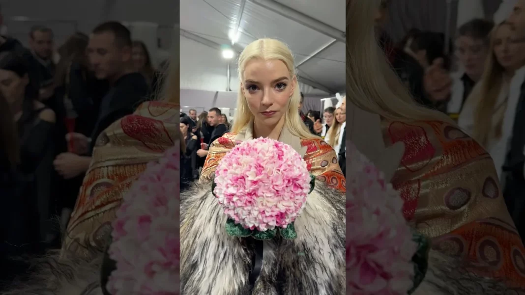 DIOR - Anya Taylor-Joy: The Intersection of Luxury and Floral Elegance in DIOR Couture