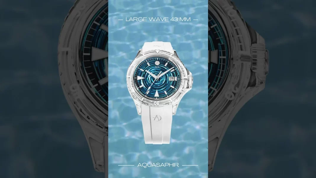 Artya AquaSaphir Large Wave Cyan Luxury Swiss Diving Watch
