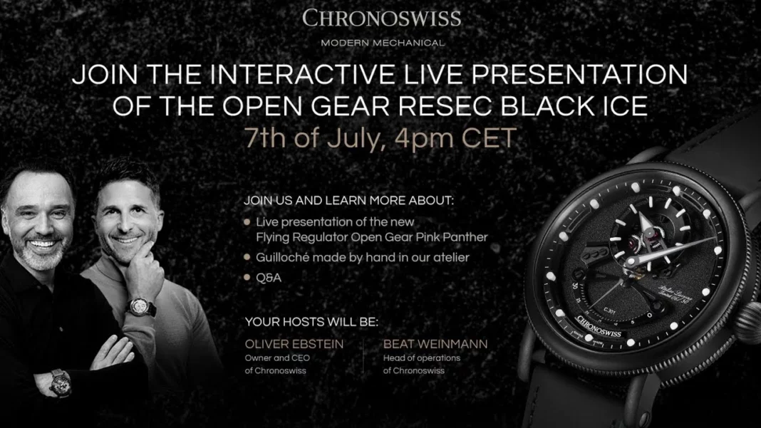 Experience the Elegance of the Chronoswiss Open Gear ReSec Black Ice