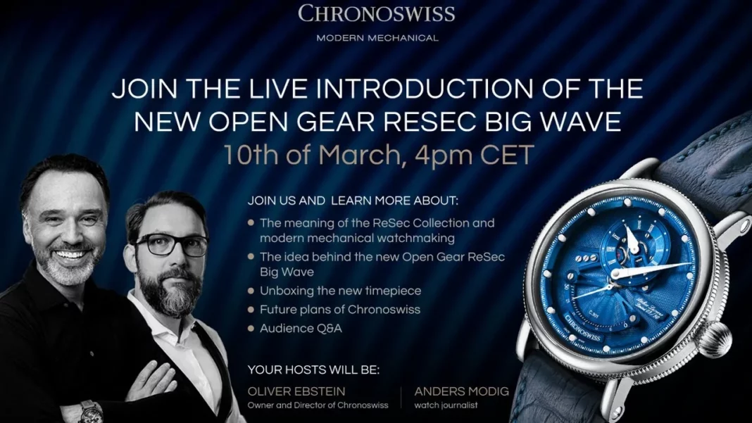 Experience the Elegance of the Open Gear ReSec Big Wave by CHRONOSWISS