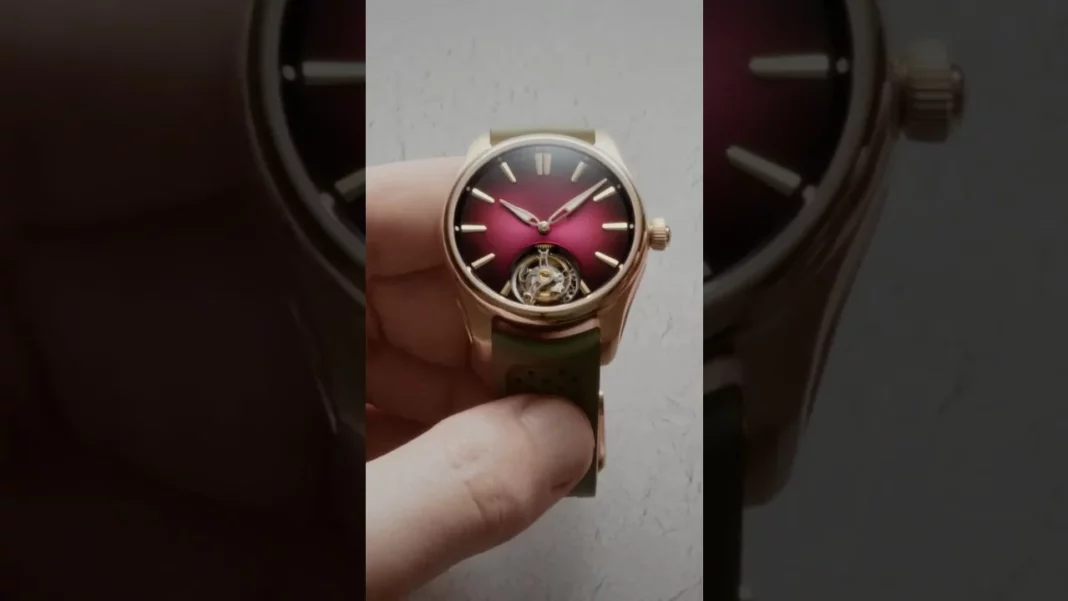H Moser Cie Pioneer Tourbillon Burgundy Redefines Luxury Timekeeping