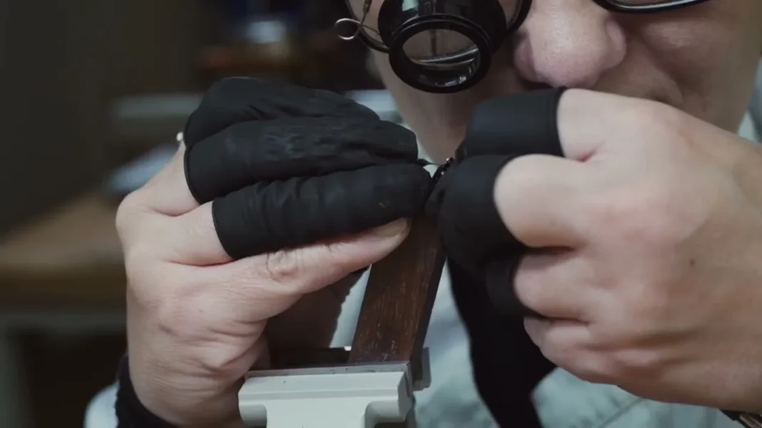 Hand-Finishing the Escapement Bridge of the Classic Origin