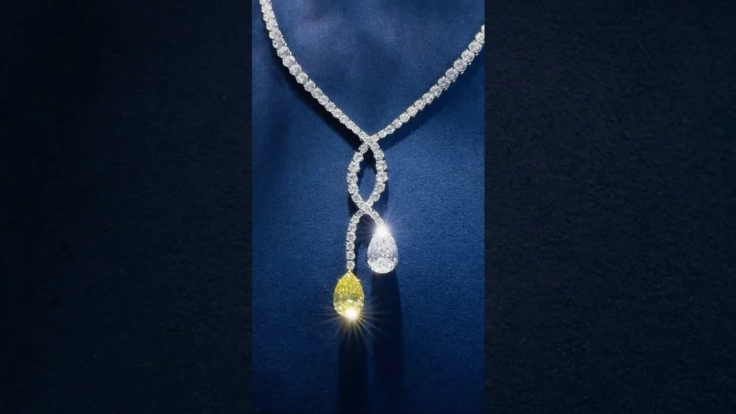 Harry Winston Impossible Beauty Yellow Diamond And Diamond Necklace