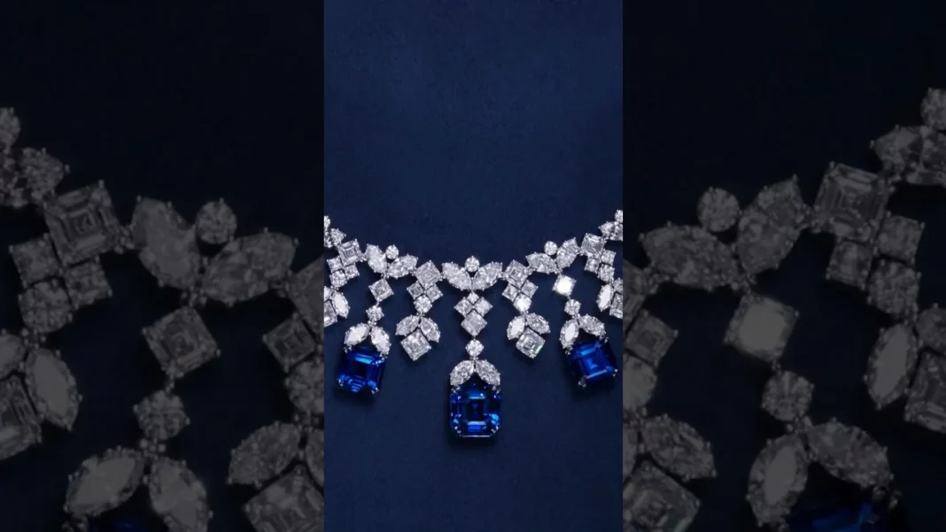 Harry Winston Regal Brilliance Sapphire And Diamond Necklace