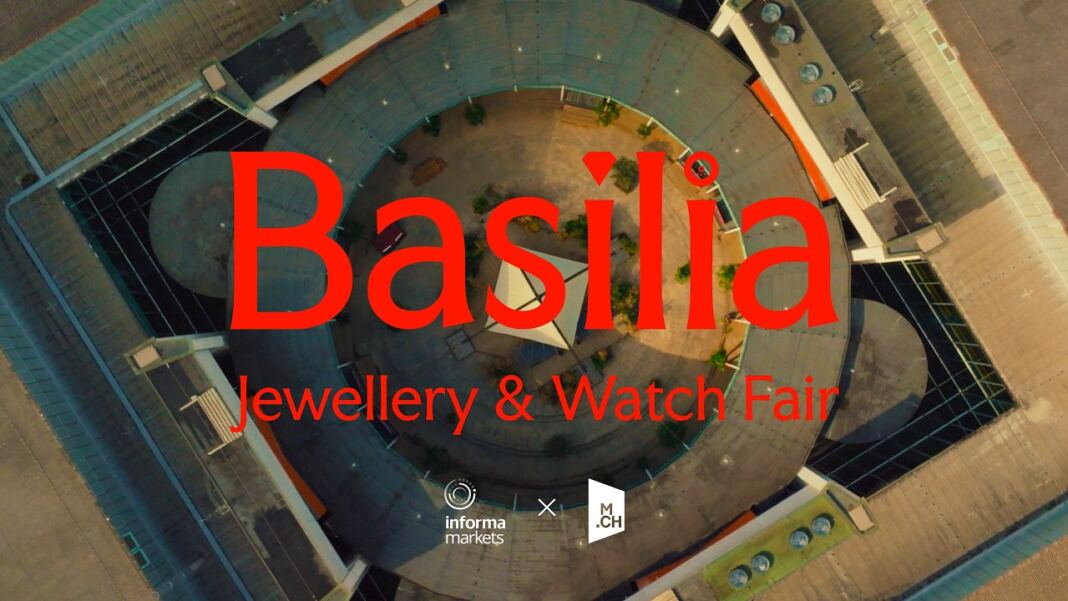 BASILIA COVER Basilia Jewellery & Watch Fair aerial campaign visual at Messe Basel