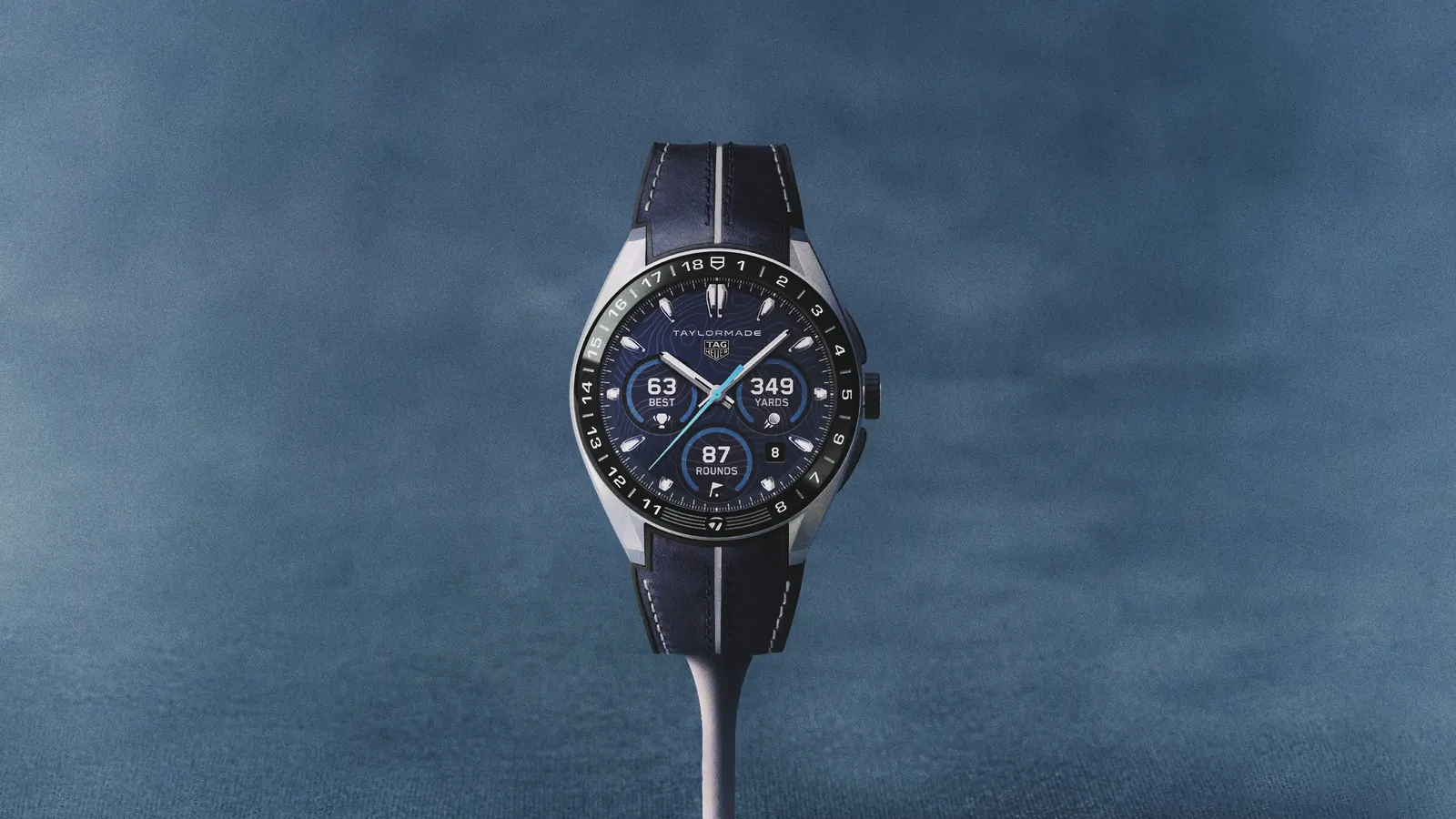 TAG Heuer Connected Calibre E5 x TaylorMade Edition 45mm titanium case with bi-material strap