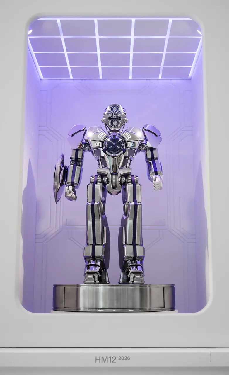 MB&F Horological Machines exhibition display box designed by Pavillon Noir at M.A.D.Gallery Geneva