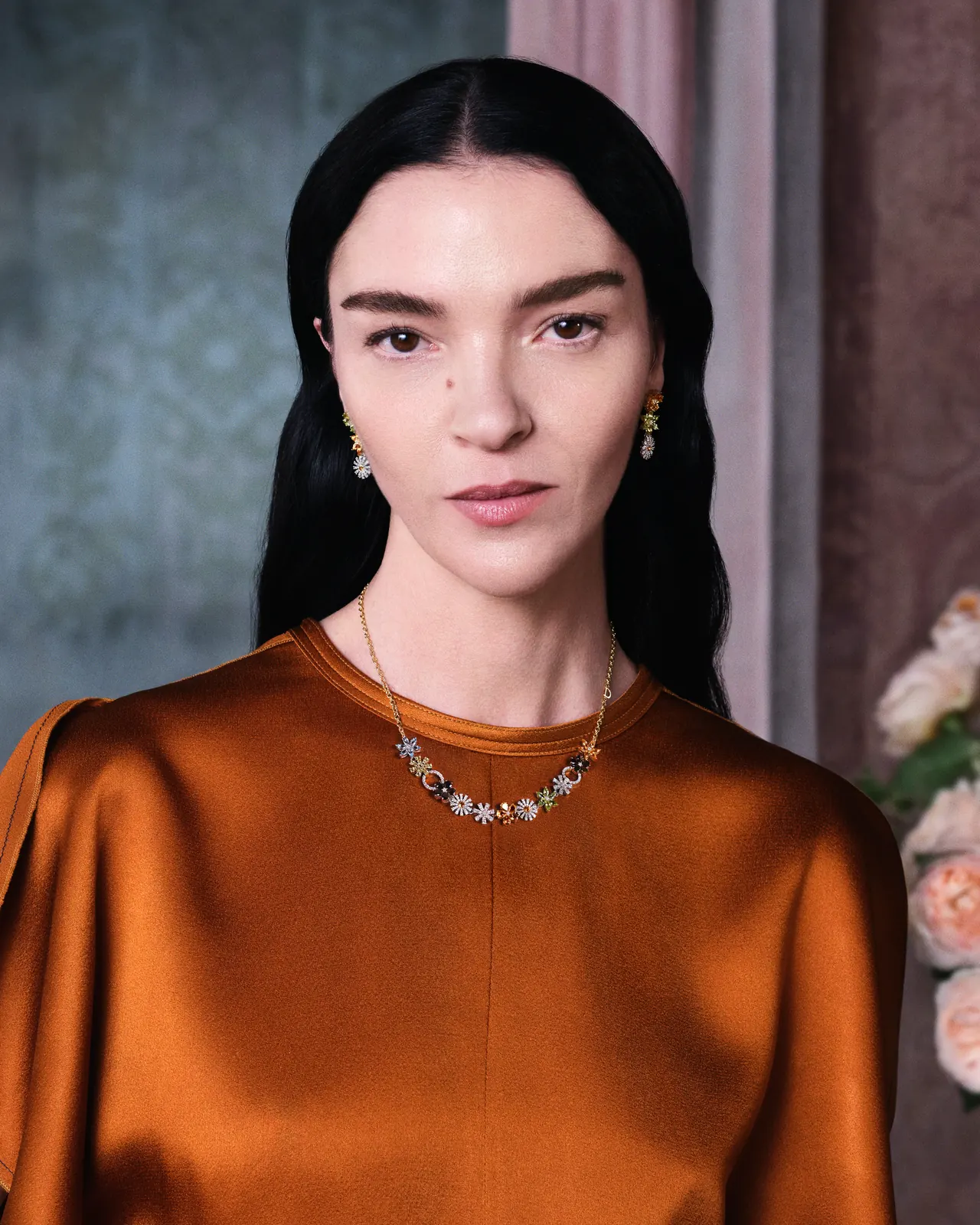 Damiani Icons campaign image featuring I.N of Stray Kids wearing Damiani jewellery in a historic Italian interior