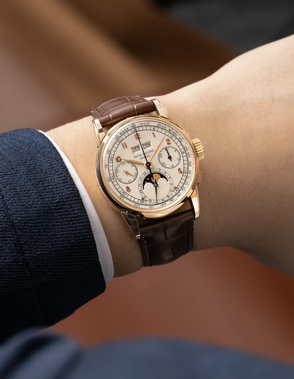 Patek Philippe Ref. 2499 First Series in 18K pink gold with British hallmarks, sold at Phillips Hong Kong Watch Auction XXII for HK$80,370,000