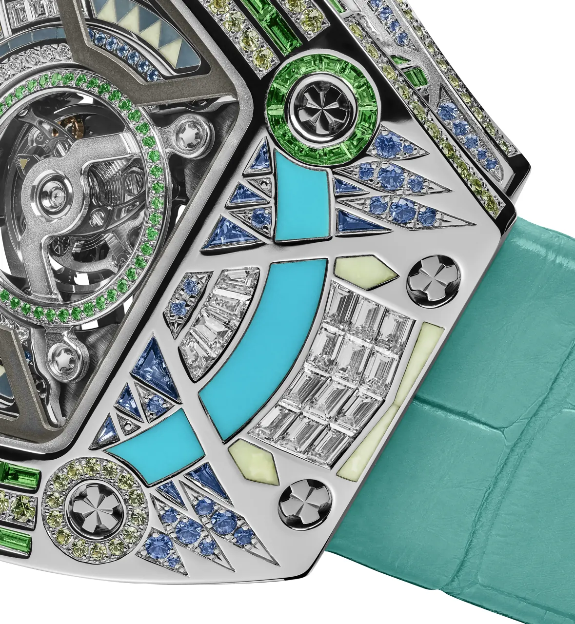 Richard Mille RM HJ-02 In-House Automatic Tourbillon pink chromatic universe with gem-set case
